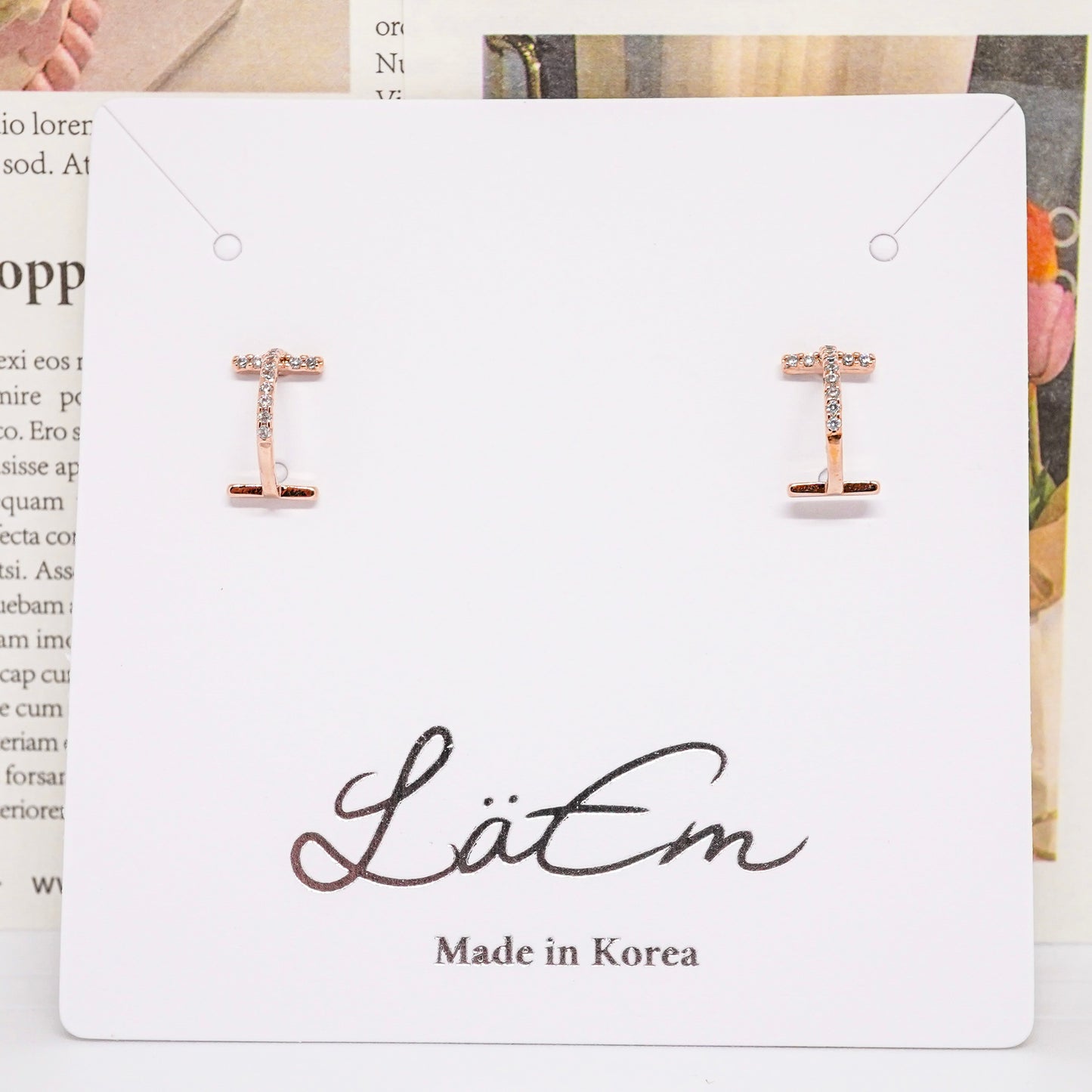 Sparkling Curved Bar Studs