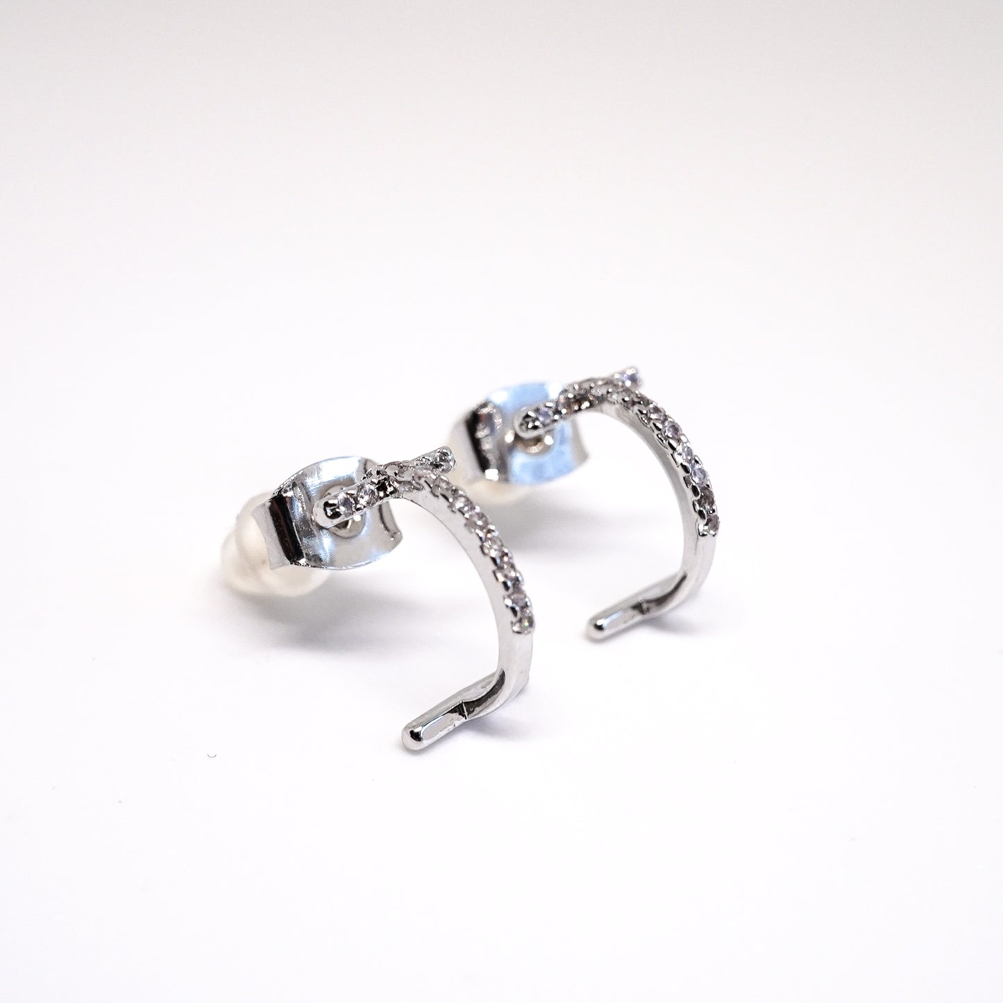 Sparkling Curved Bar Studs