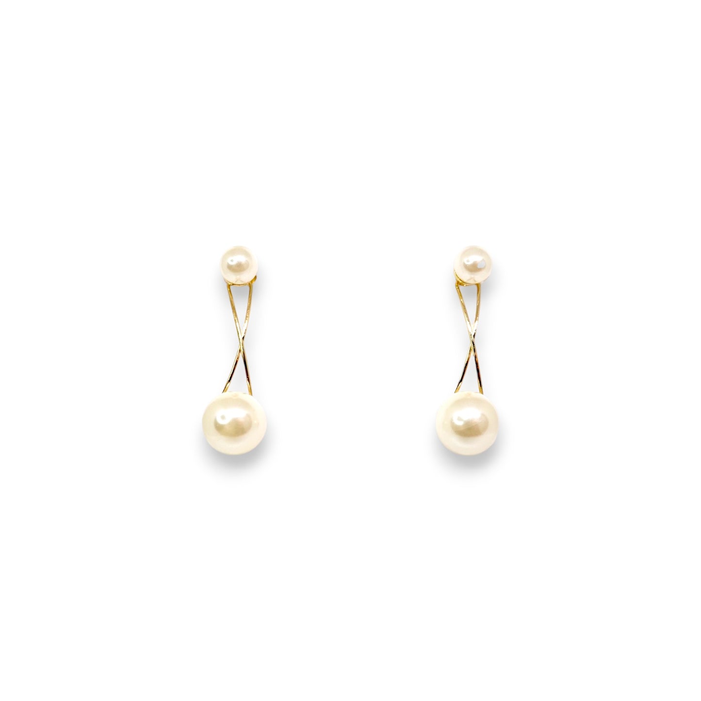 Ethereal Twist Pearl Earrings