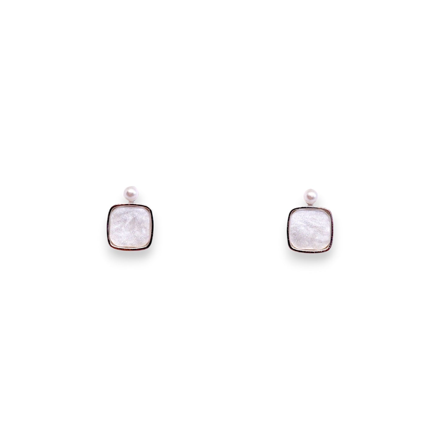Moonstone Square Studs