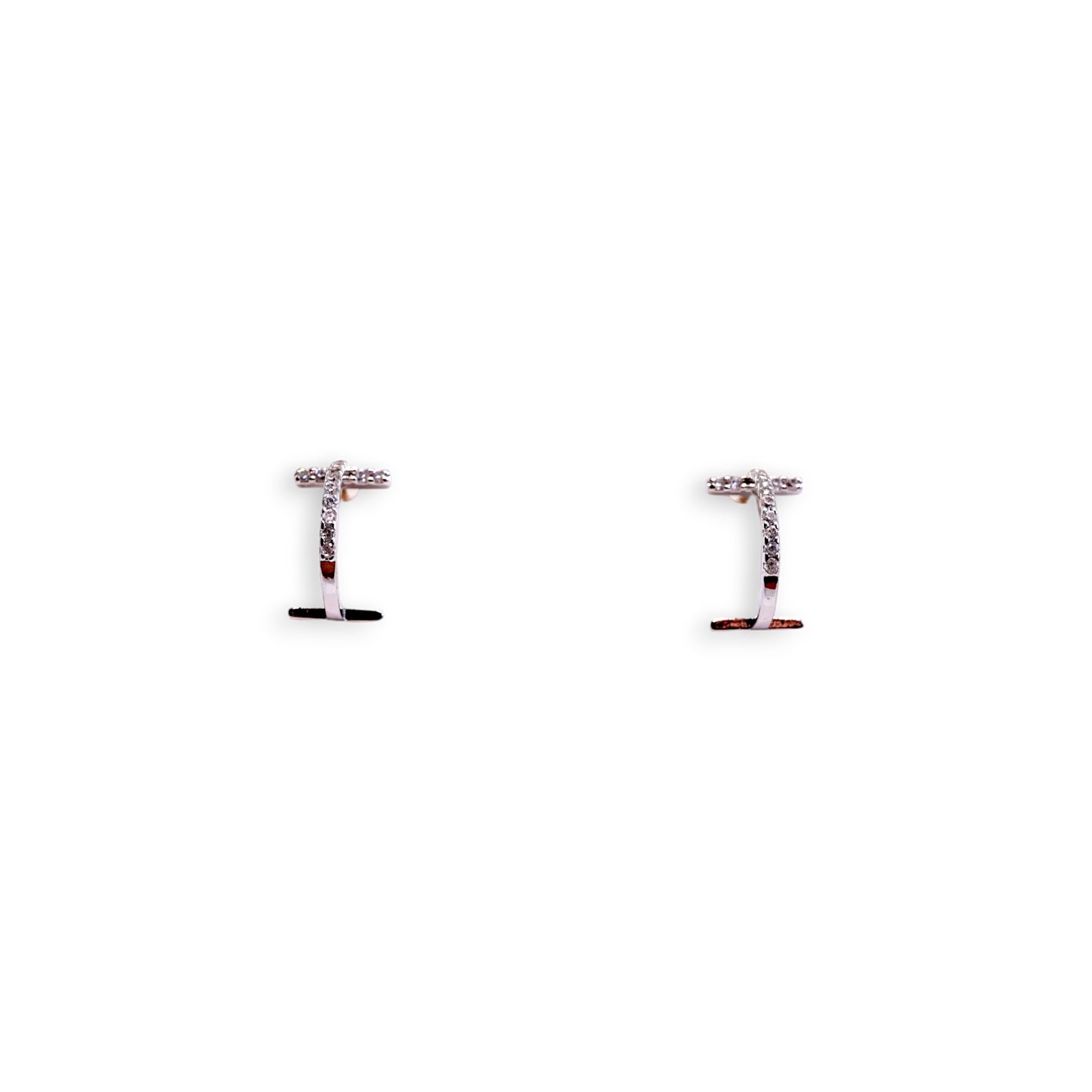 Sparkling Curved Bar Studs